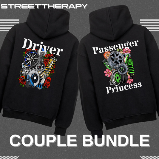 Couple Oversized Hoodies (Backprint) - Bundle