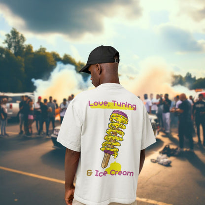 "Love, Tuning & Ice Cream" -  Oversized T-Shirt