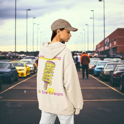 "Love, Tuning & Ice Cream" - Oversized Hoodie