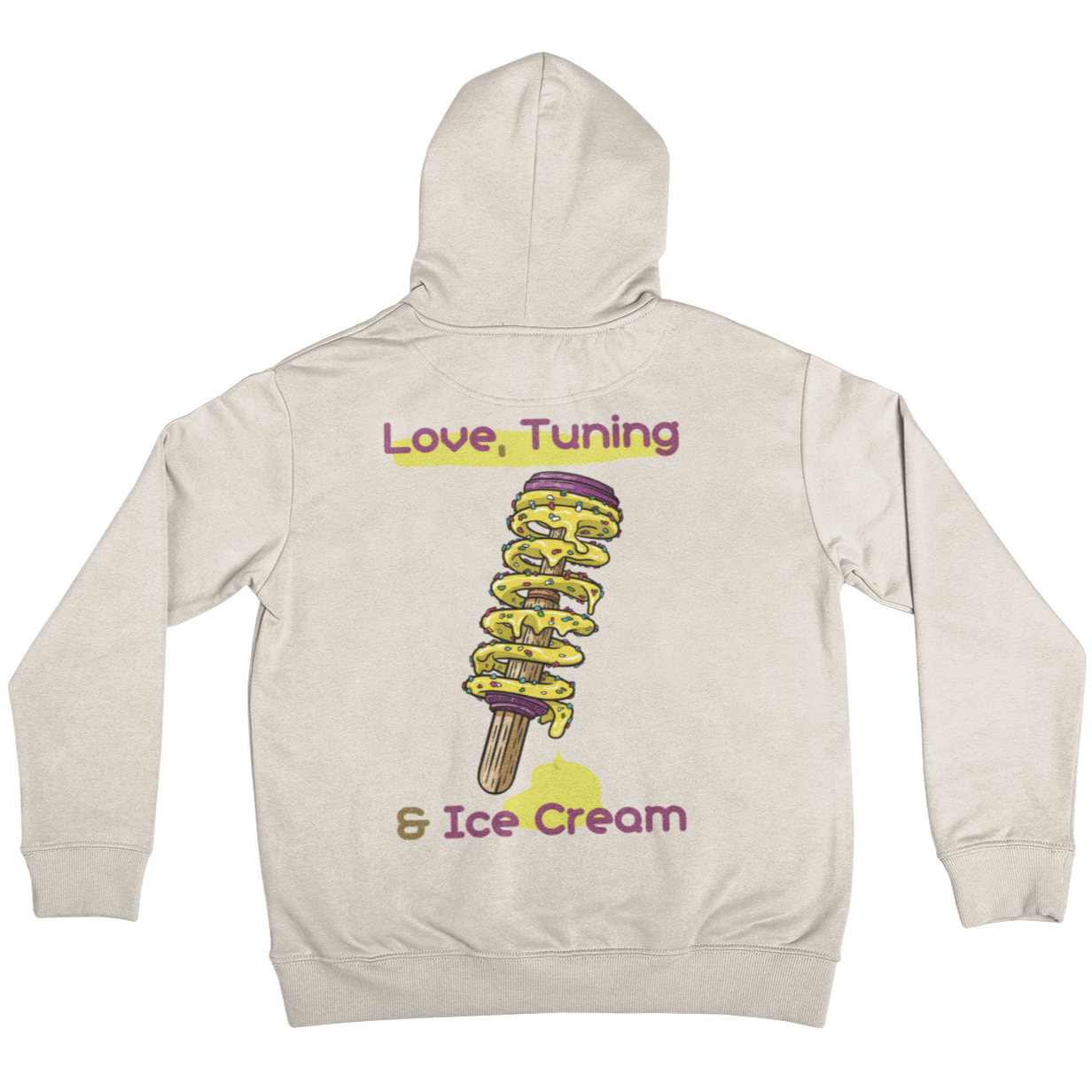 "Love, Tuning & Ice Cream" - Oversized Hoodie